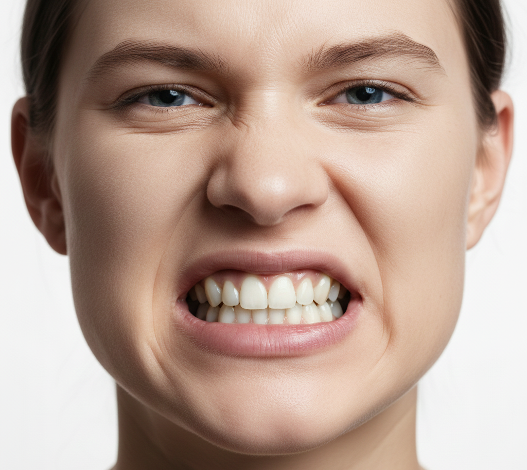 persona che serra i denti